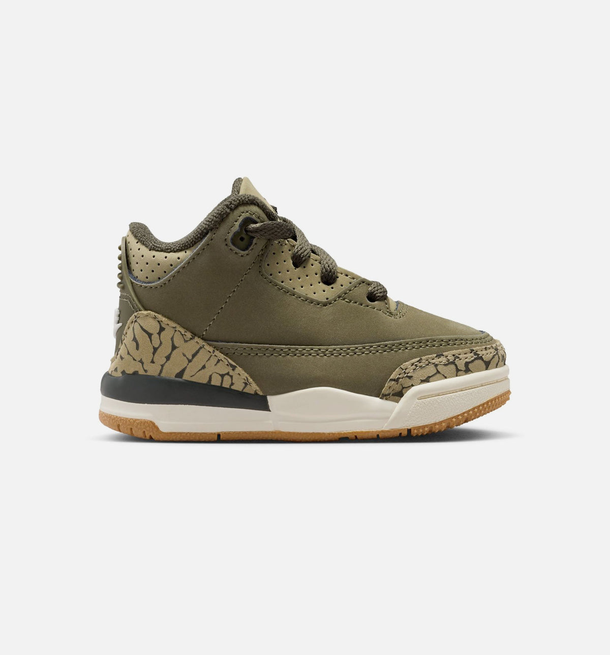 Air Jordan 3 Retro Infant Toddler Lifestyle Shoe - Medium Olive/Sequoia/Neutral Olive/Sail