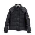 Moncler Maya Matte Hooded Down Jacket - Black