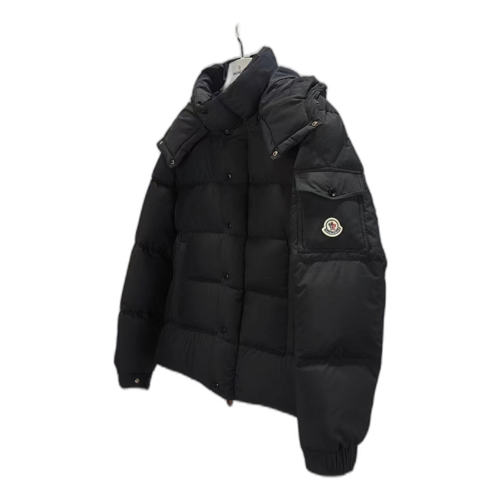 Moncler Maya Matte Hooded Down Jacket - Black