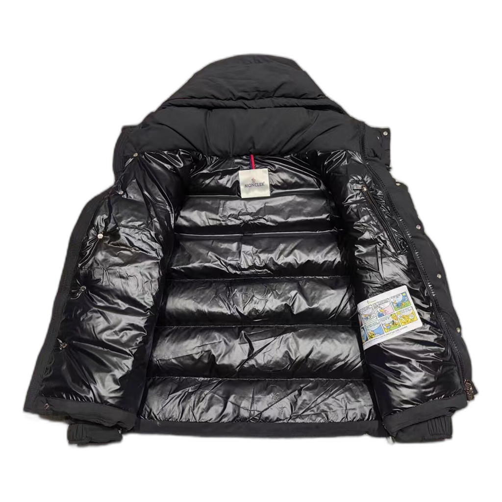 Moncler Maya Matte Hooded Down Jacket - Black