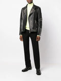Philipp Plein leather biker studs