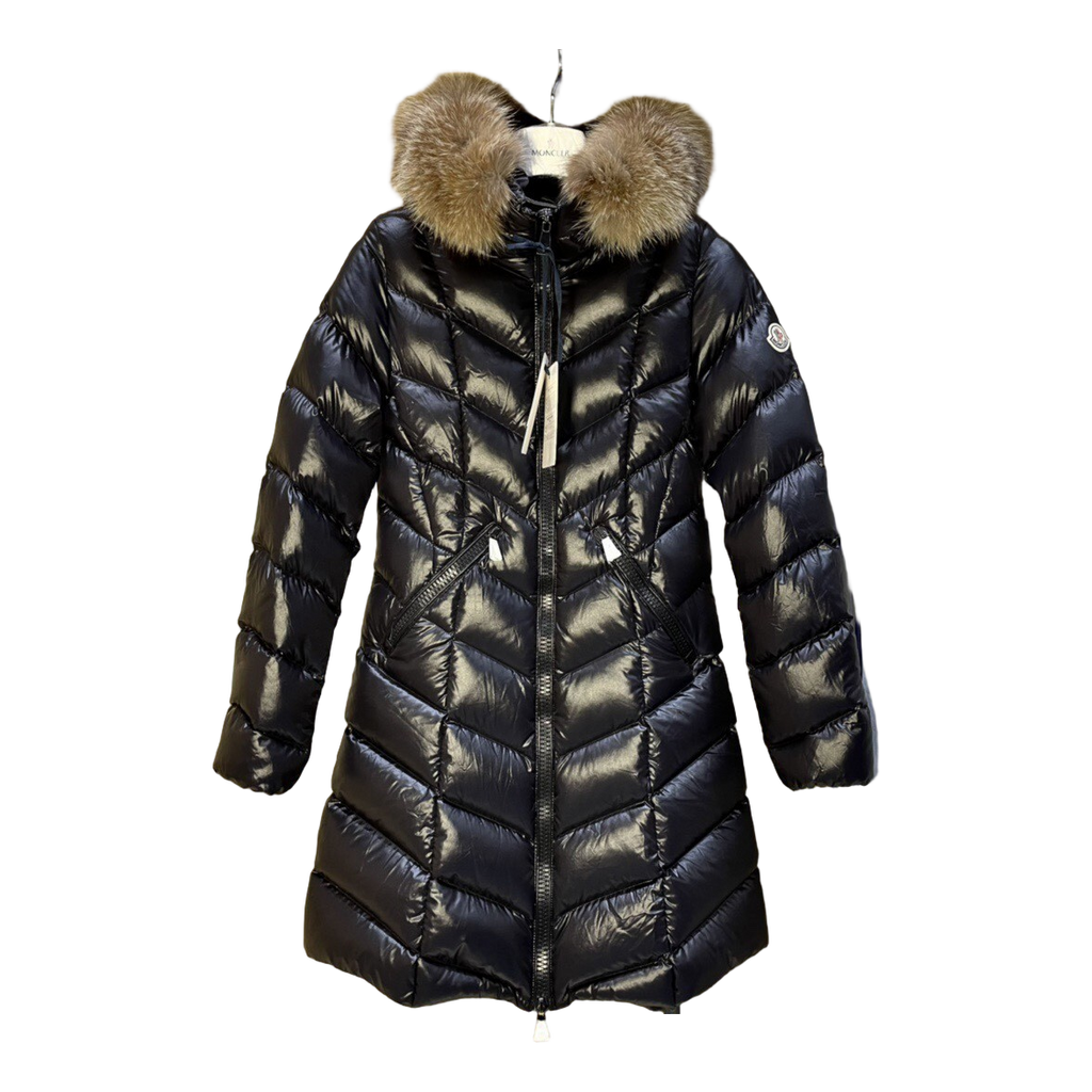 Moncler Fulmarus Chevron-Quilted Hooded Down Coat - Black