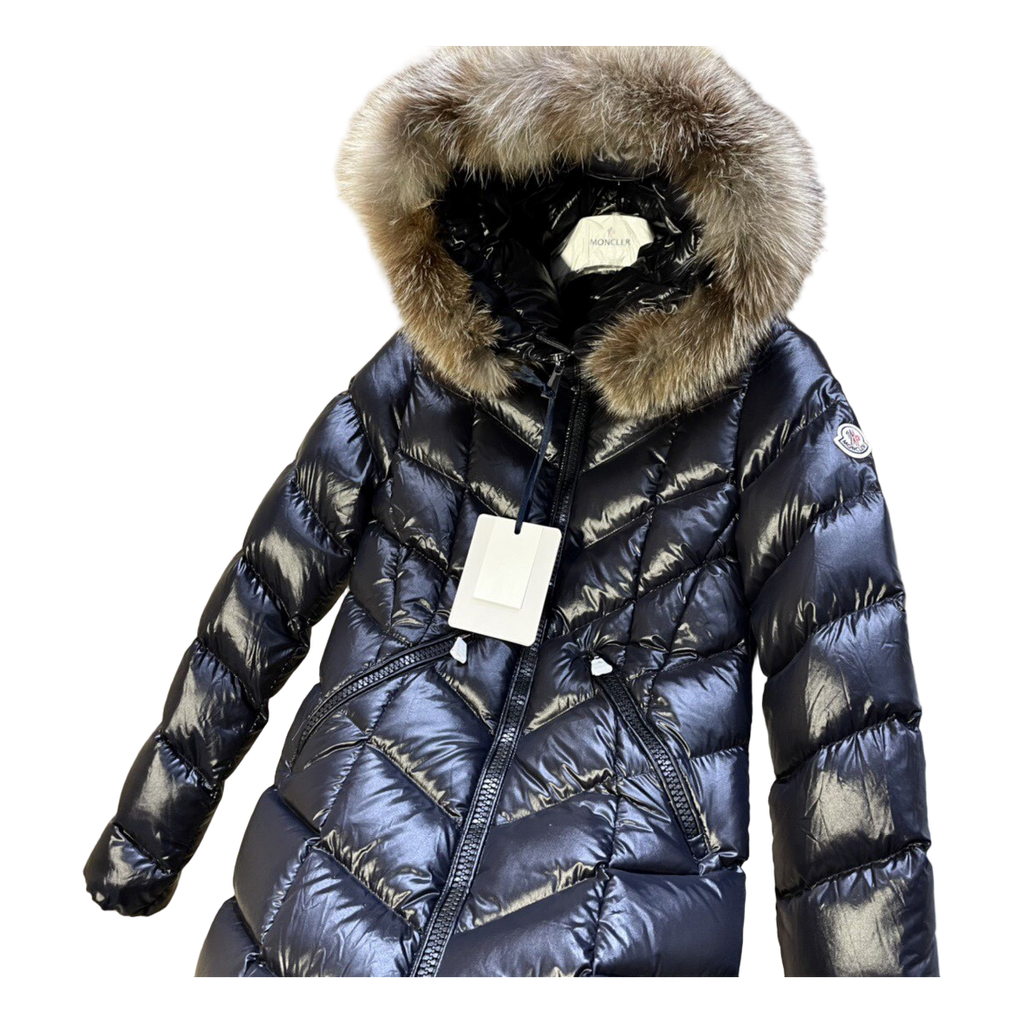 Moncler Fulmarus Chevron-Quilted Hooded Down Coat - Black