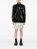 Doublet patent-finish track jacket