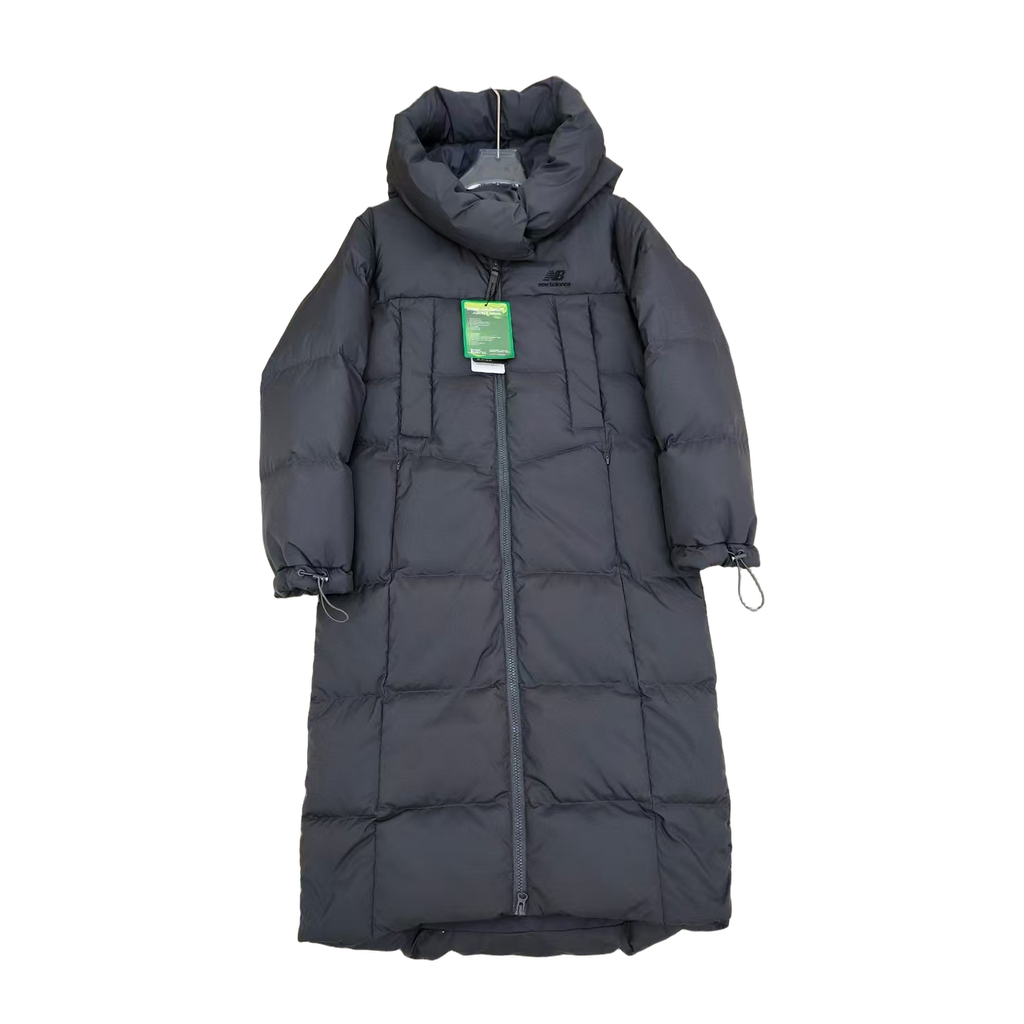 New Balance Long Hooded Puffer Coat - Black