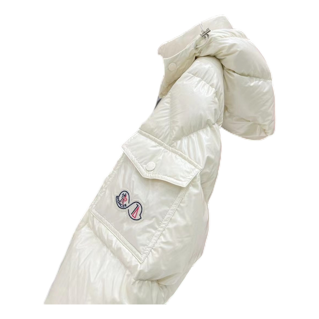 Moncler Maya 70th Anniversary Glossy Hooded Down Jacket