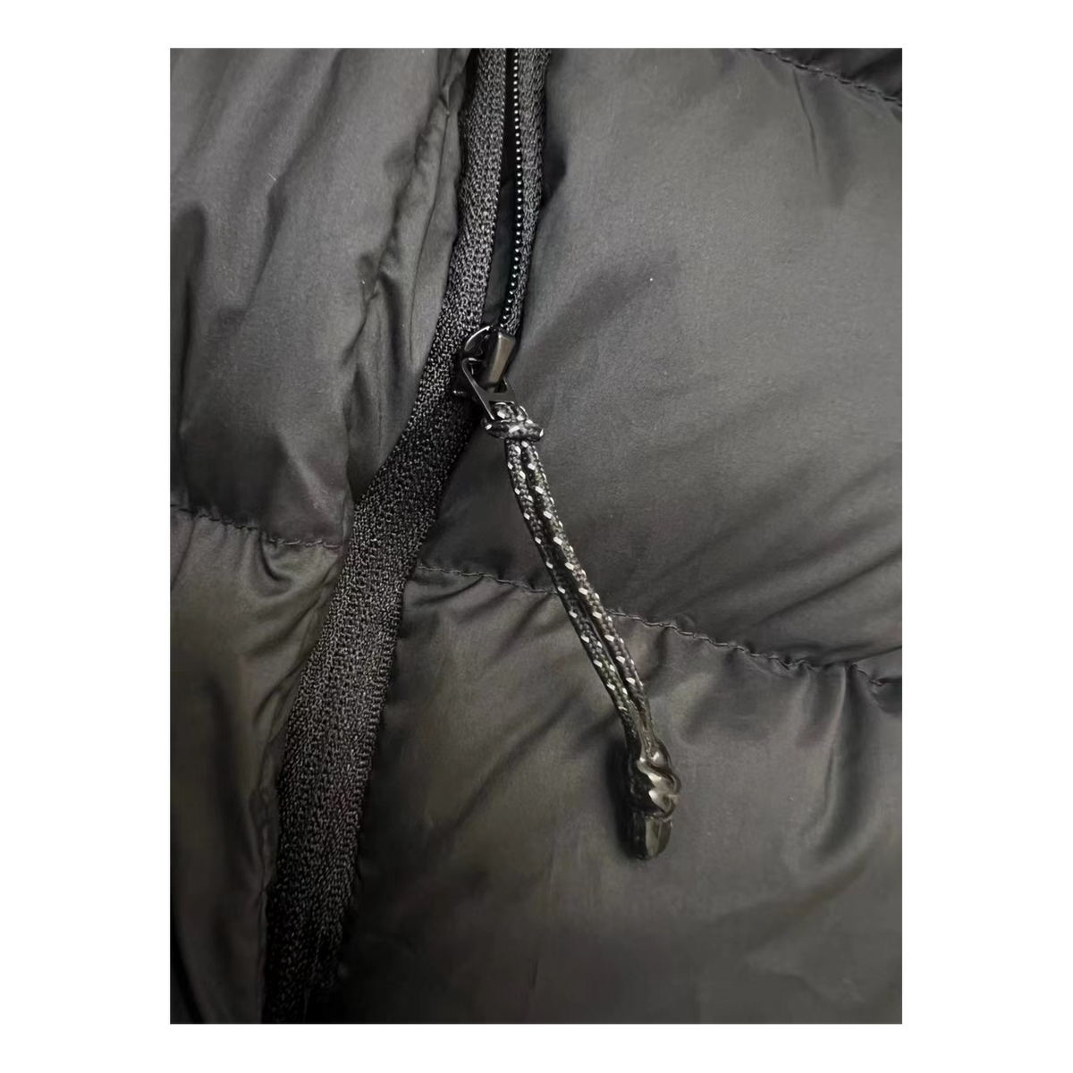 Moncler Vertical-Logo Down Puffer Jacket with Snap Front - Black