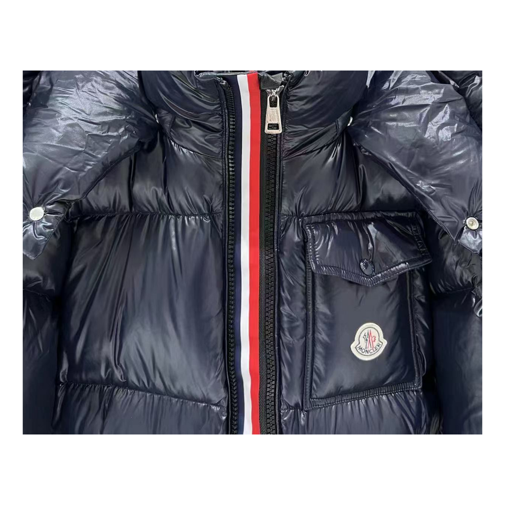 Moncler Montbeliard Hooded Down Puffer Jacket - Navy