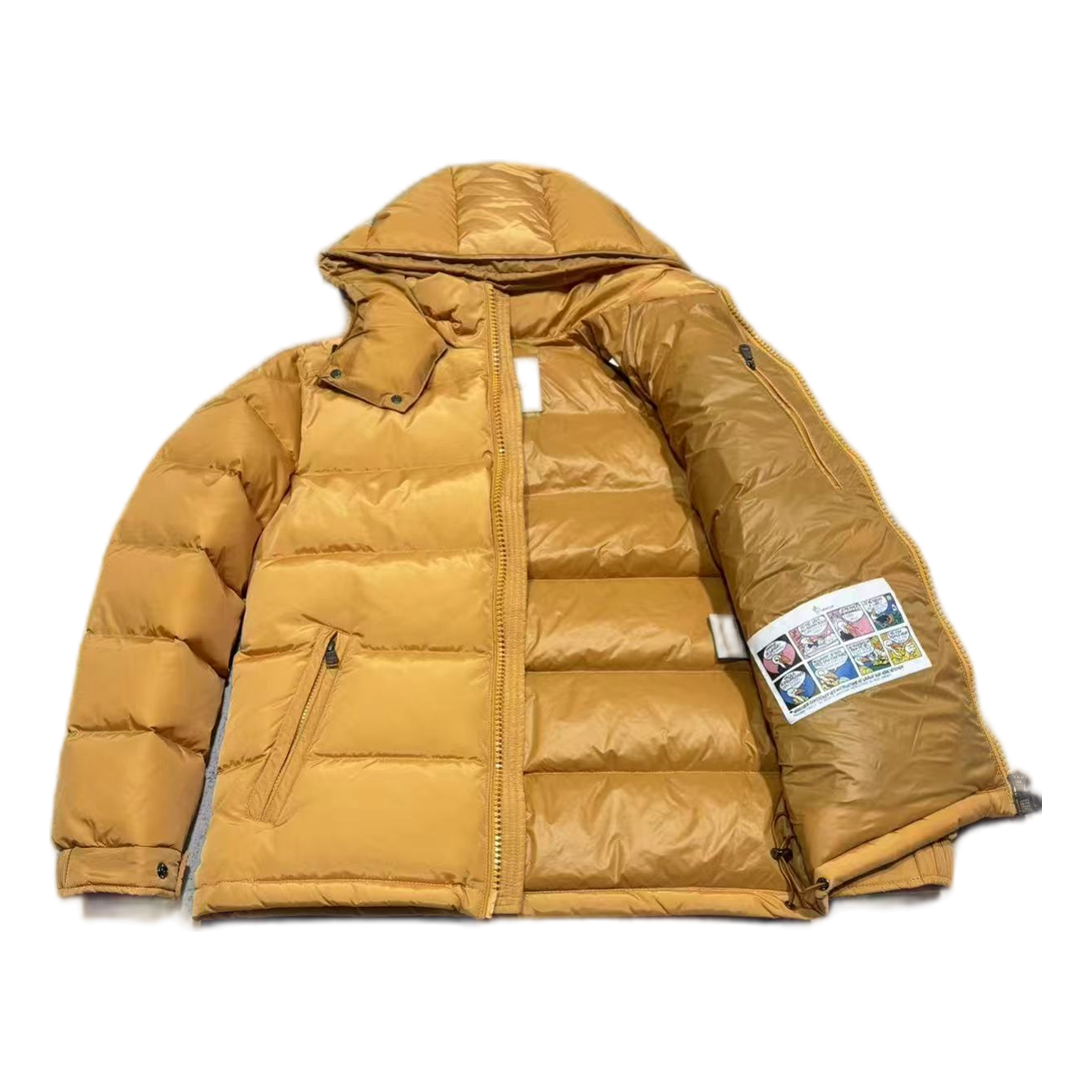 Moncler Maya Hooded Down Puffer Jacket - Yellow
