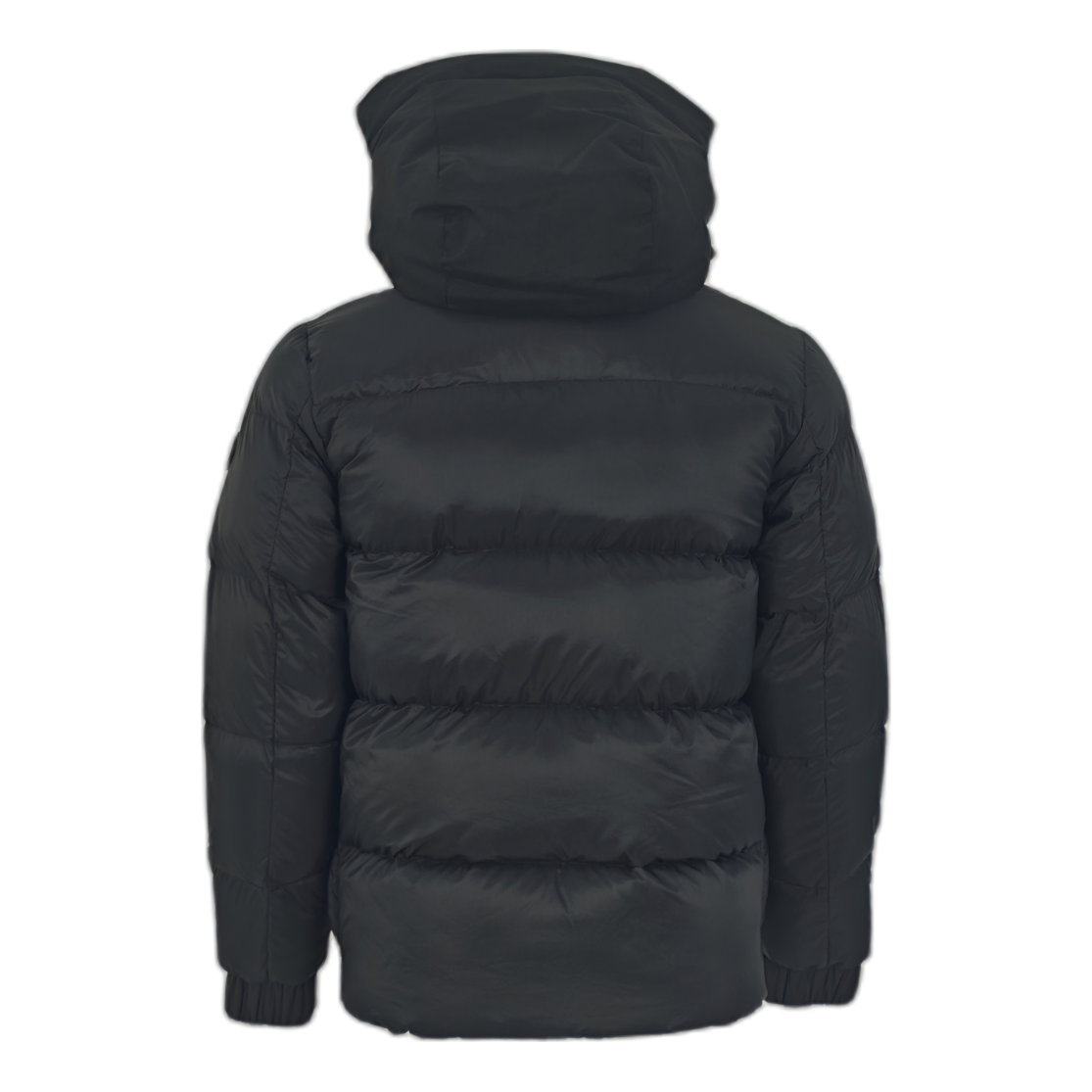 Moncler Tonal-Logo High-Collar Down Puffer Jacket - Black