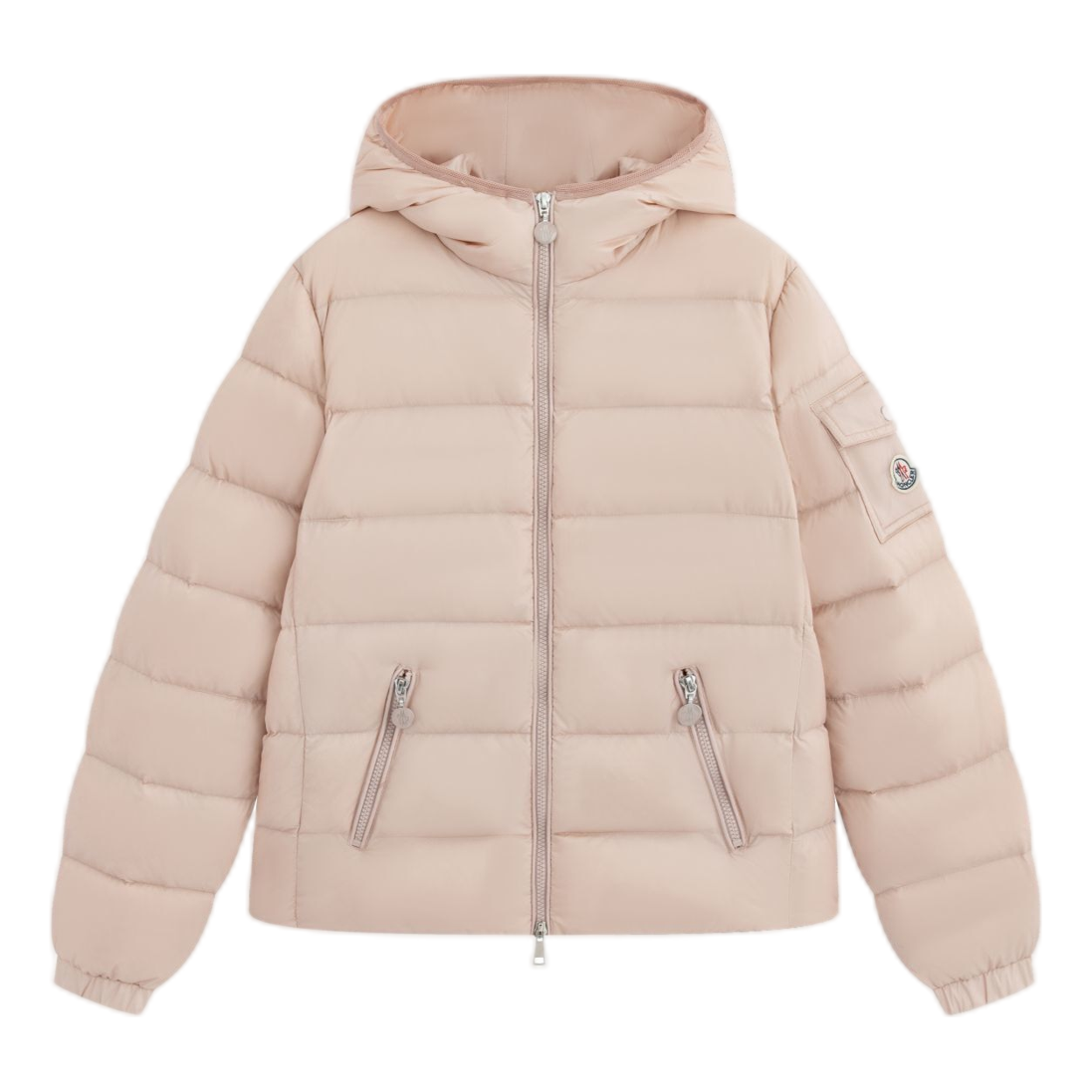 Moncler Gles Fitted Hooded Down Puffer Jacket