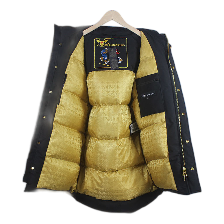 Moose Knuckles Stag Lake Fur-Trim Down Parka with Gold-Tone Hardware - Black