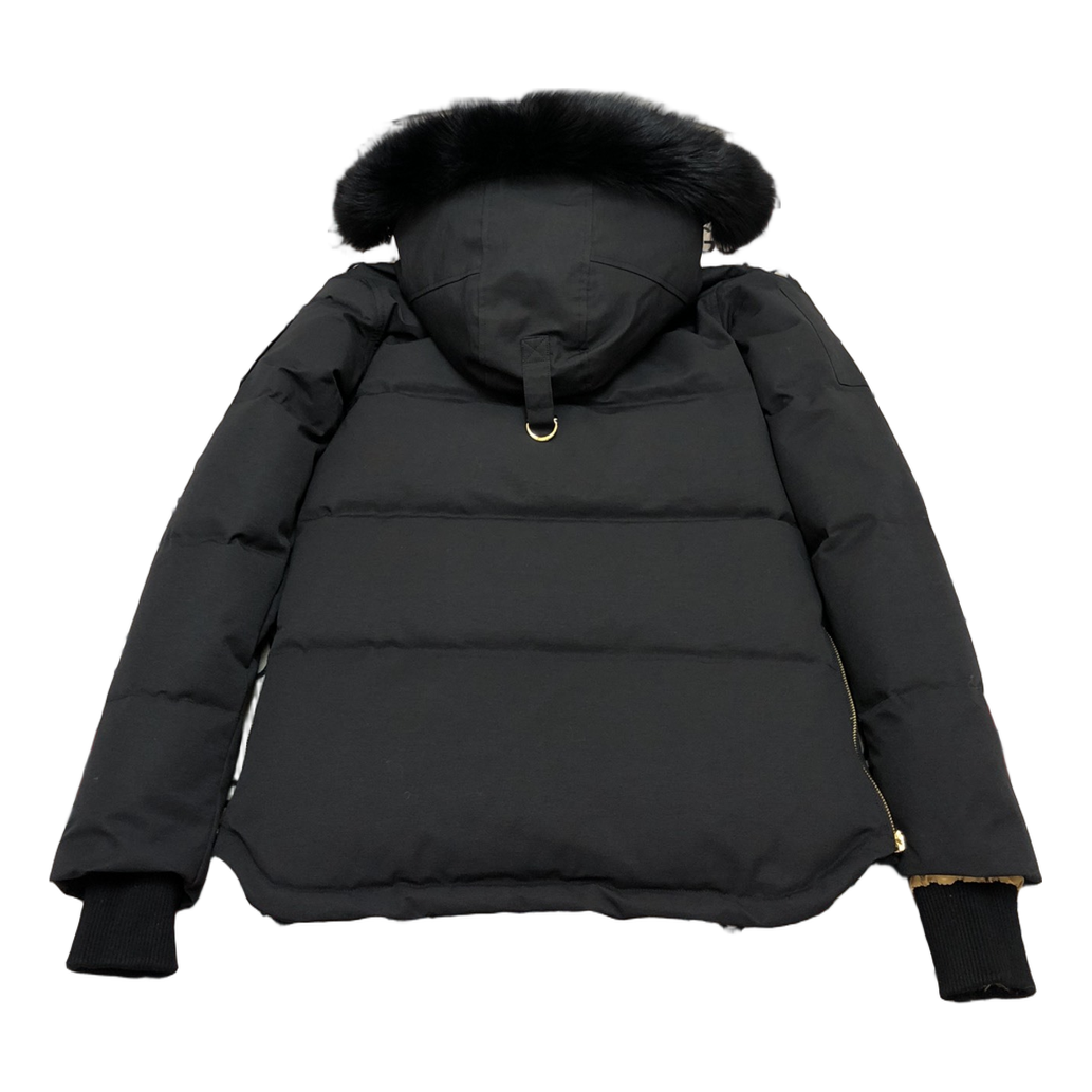 Moose Knuckles Gold 3Q Fur-Trim Hooded Down Jacket - Black