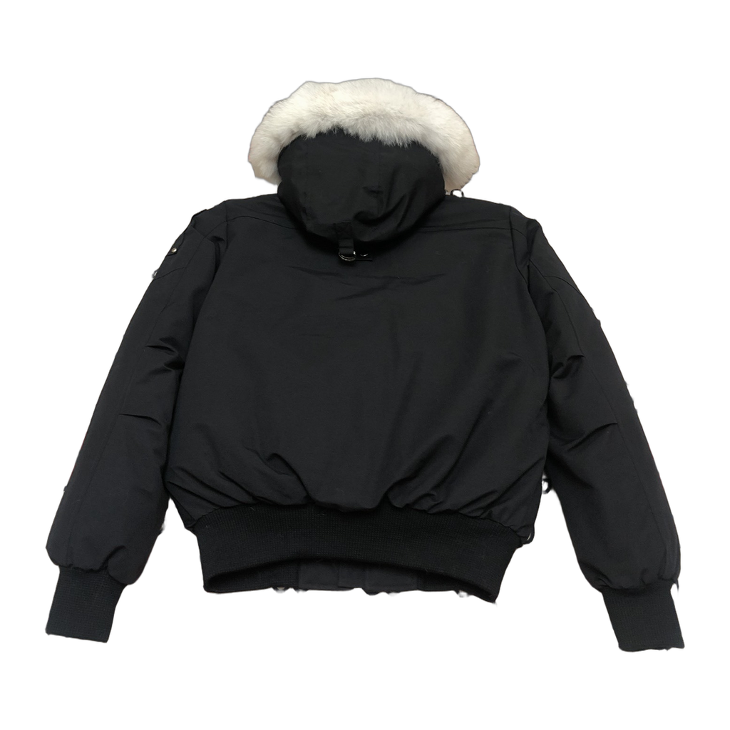 Moose Knuckles Men's Original Ballistic Shearling-Trim Down Bomber - Black