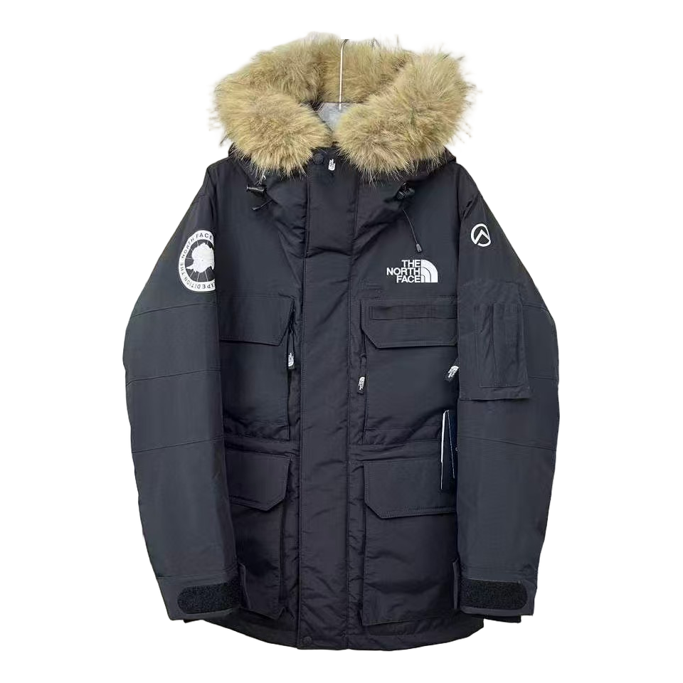 The North Face Four-Pocket Faux Fur-Trim Hooded Parka - Graphite