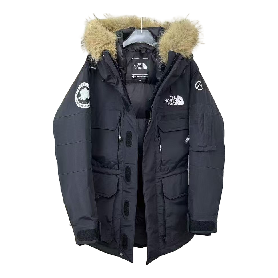 The North Face Four-Pocket Faux Fur-Trim Hooded Parka - Graphite