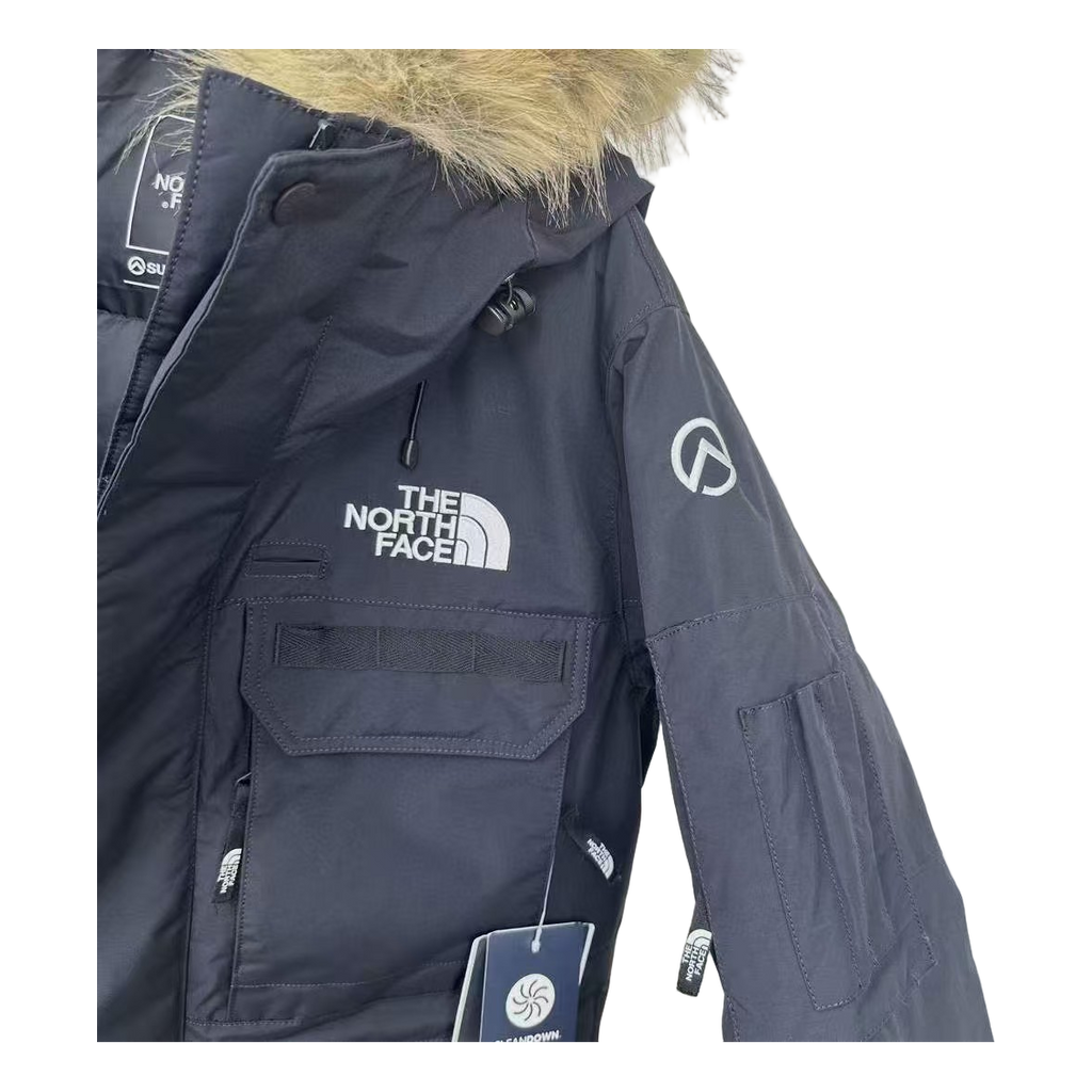 The North Face Four-Pocket Faux Fur-Trim Hooded Parka - Graphite