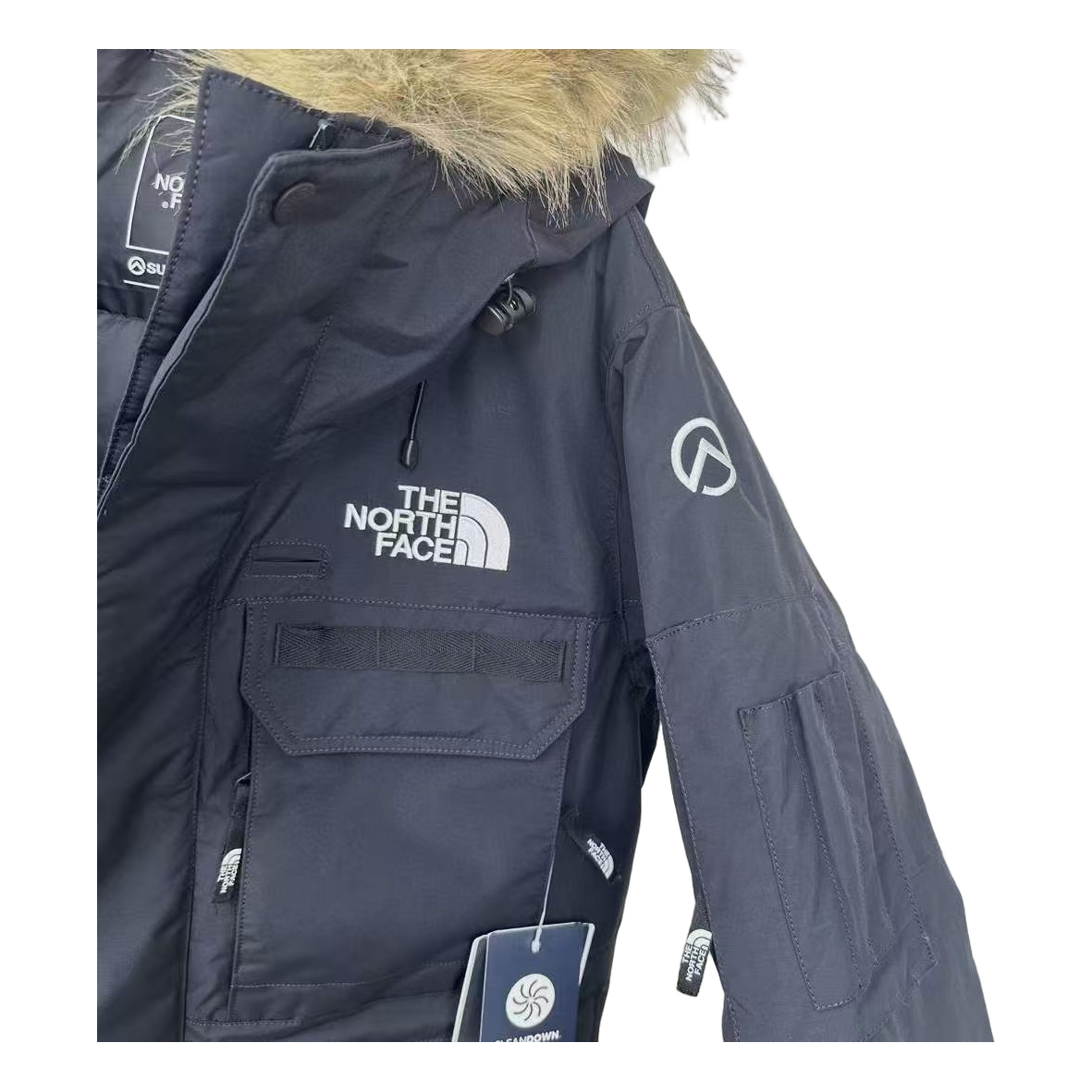 The North Face Four-Pocket Faux Fur-Trim Hooded Parka - Graphite