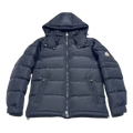 Moncler Sleeve-Pocket Hooded Down Puffer Jacket - Navy