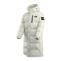 The North Face Color-Block Long Hooded Down Coat - White